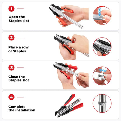 C Clips Hog Ring Pliers Kit – Heavy Duty Fence & Cage Fastening Tool