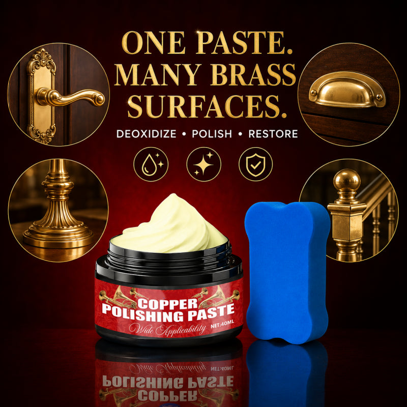 🧽✨ Copper Brass Polish Paste – Restores tarnished brass & copper to brilliant shine.