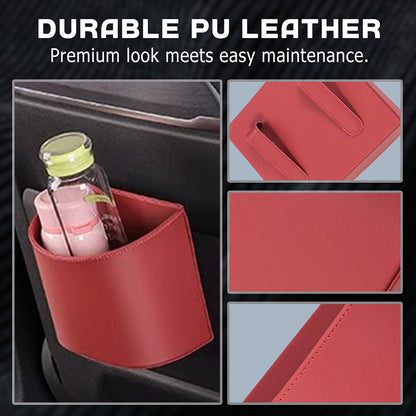 🚗Leather Car Door Cup Holder – Wide‑mouth opening, easy reach for drinks & phone. ✨
