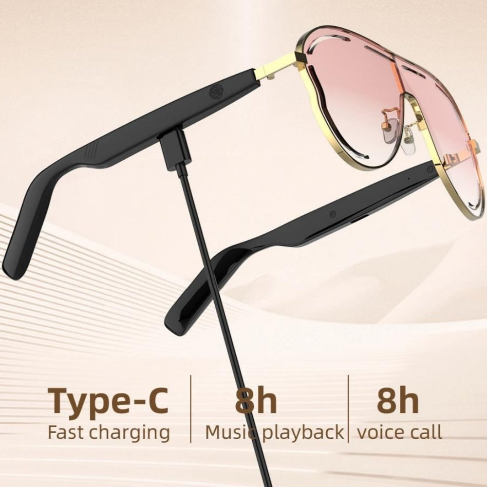 💕Smart Bluetooth 5.4 Audio Sunglasses – Open-Ear, UV & Blue Light Protection