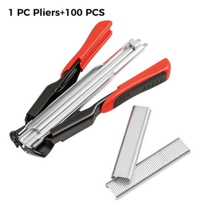 C Clips Hog Ring Pliers Kit – Heavy Duty Fence & Cage Fastening Tool
