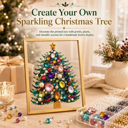 🔥Christmas 🎄✨DIY Jeweled Christmas Tree Framed Art Kit