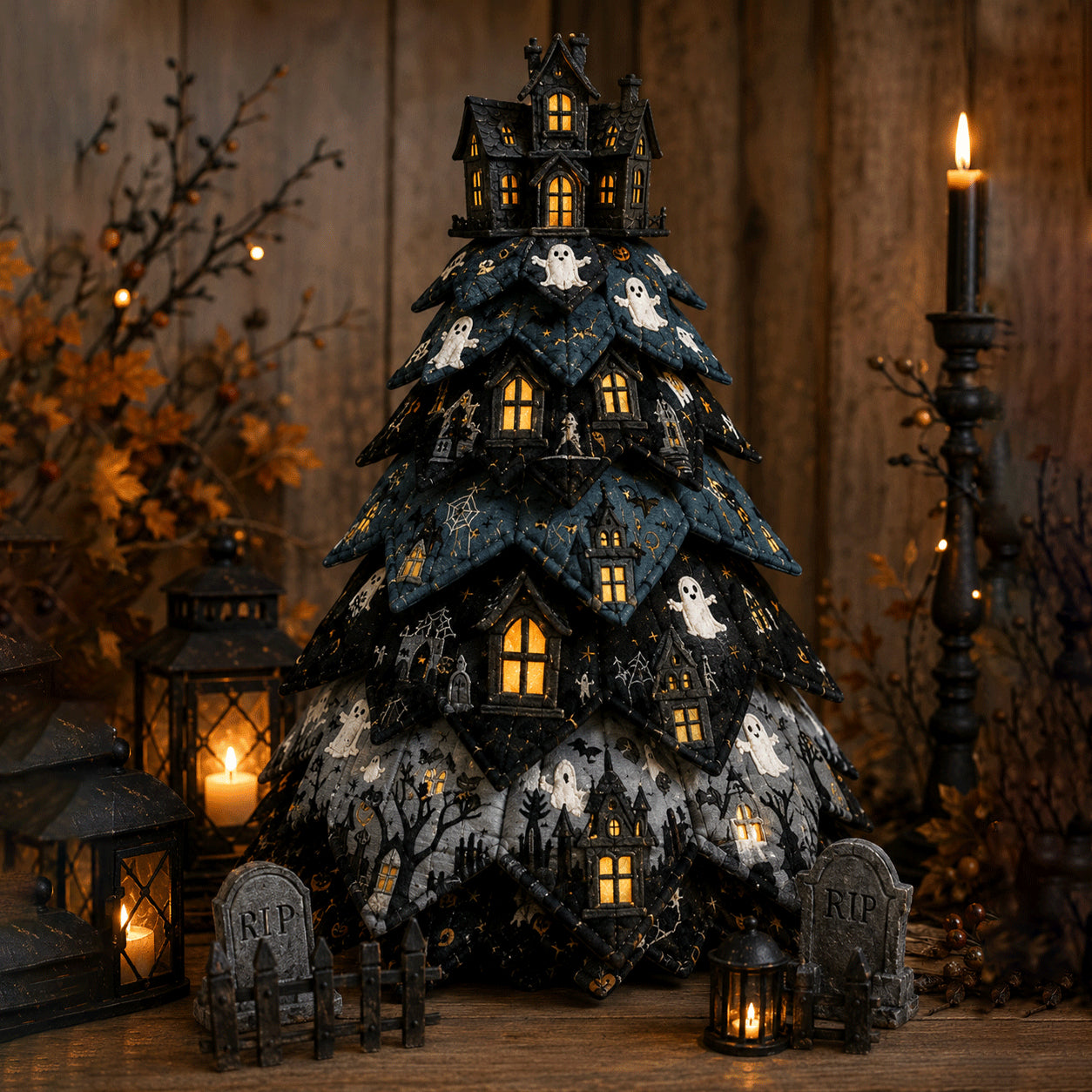🎃Quilted Fabric Tree Kit DIY