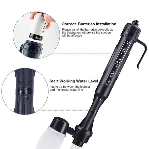 Electric Aquarium Gravel Cleaner-Crystal Clear Aquarium Without The Mess 🐠
