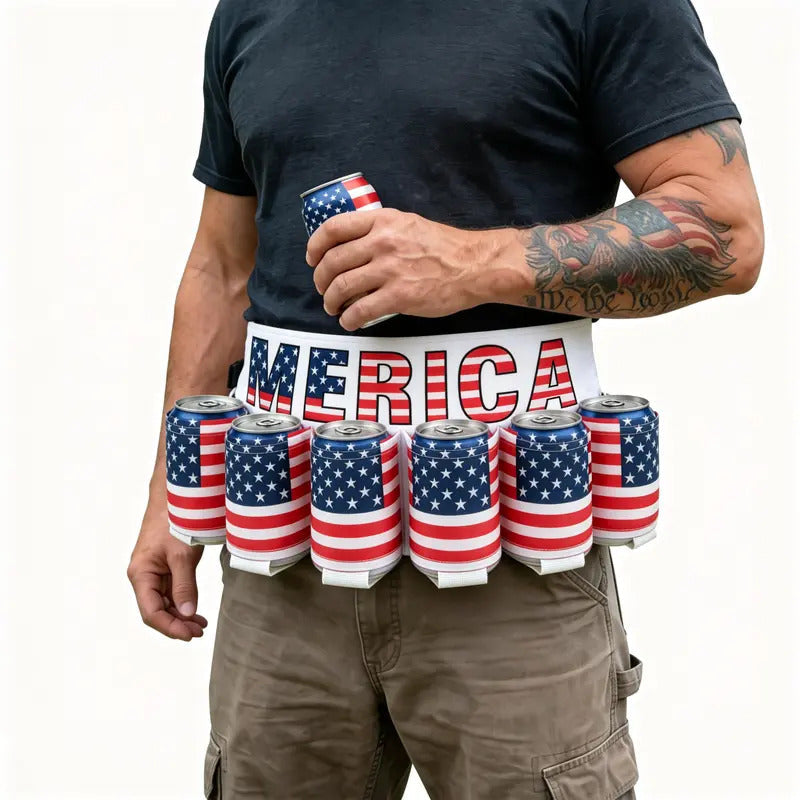 US 6-Can Drink Belt – Party Ready & Hands-Free 🍻