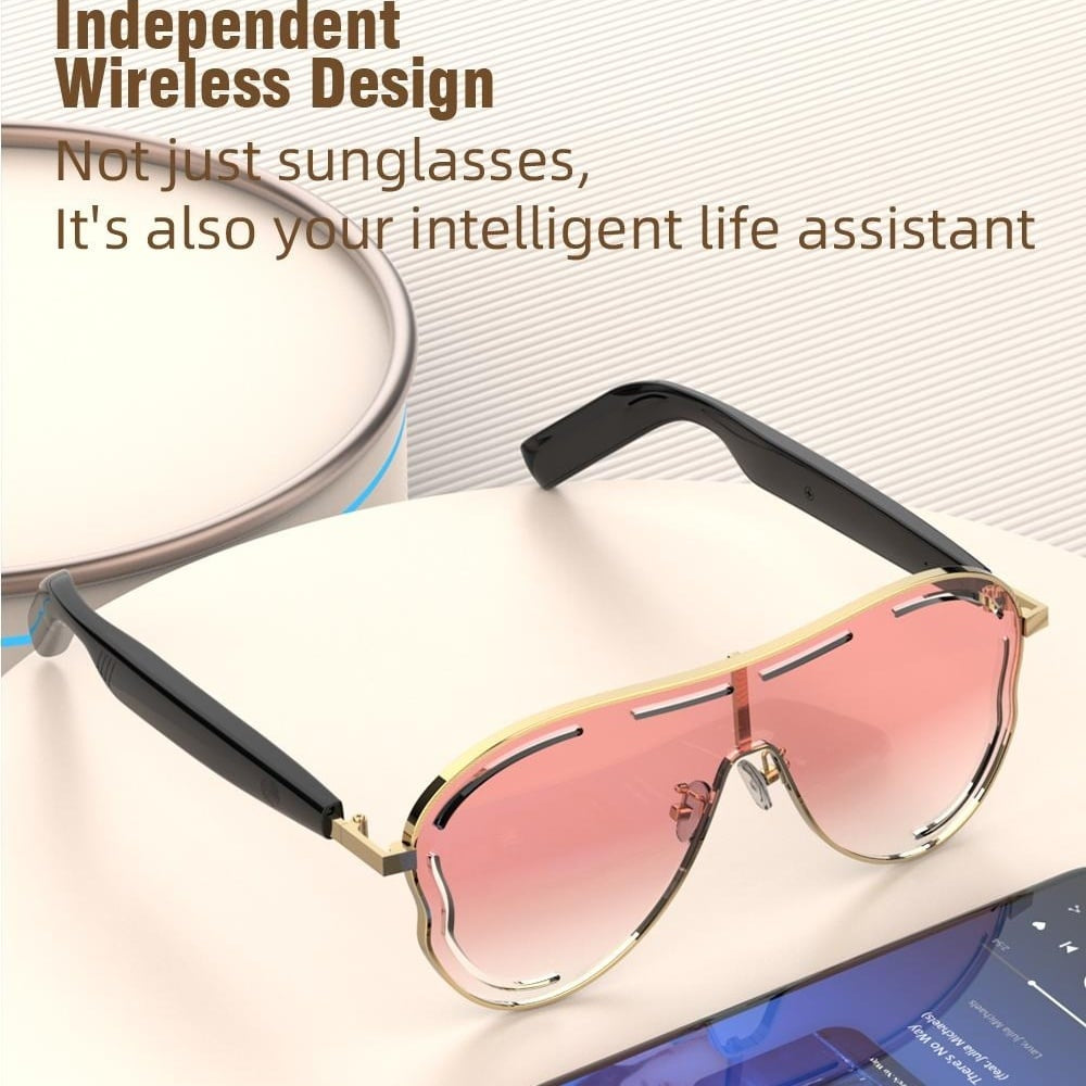 💕Smart Bluetooth 5.4 Audio Sunglasses – Open-Ear, UV & Blue Light Protection