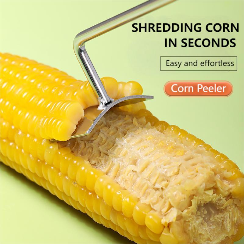 🌽Corn Peeler for Corn on the Cob, A Fast and Safe Tool for Chefs (430 Stainless steel)