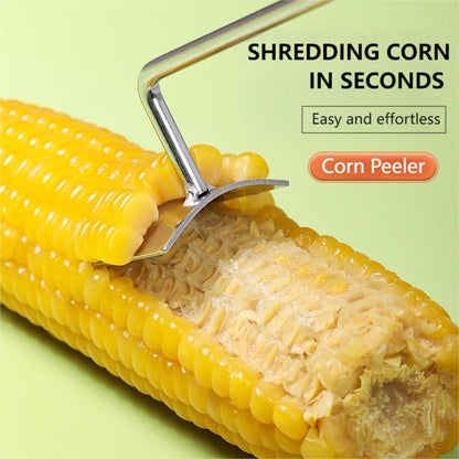🌽Corn Peeler for Corn on the Cob, A Fast and Safe Tool for Chefs (430 Stainless steel)