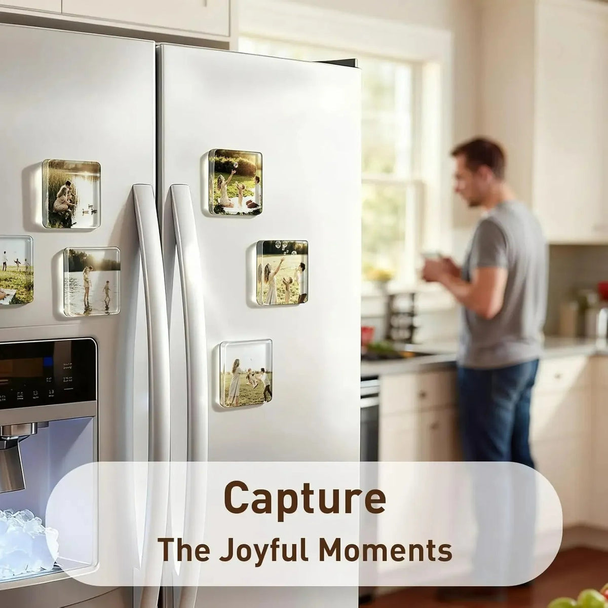 📸 DIY Acrylic Photo Fridge Magnet Kit | Personalized 2 × 2 in Memory Magnets for Home & Gifts