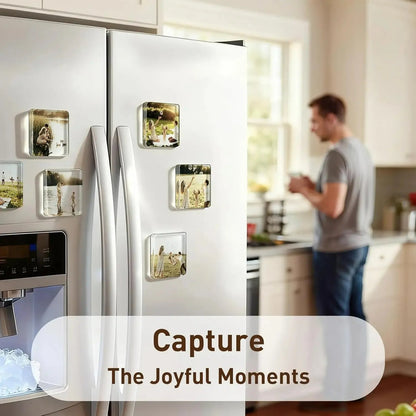 📸 DIY Acrylic Photo Fridge Magnet Kit | Personalized 2 × 2 in Memory Magnets for Home & Gifts
