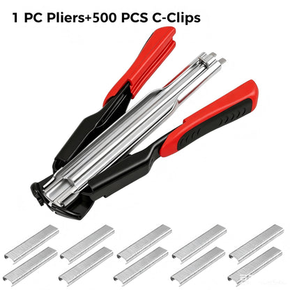 C Clips Hog Ring Pliers Kit – Heavy Duty Fence & Cage Fastening Tool