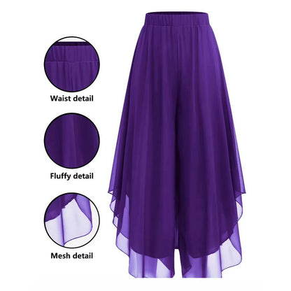Women's Elegant Chiffon Flared Pants