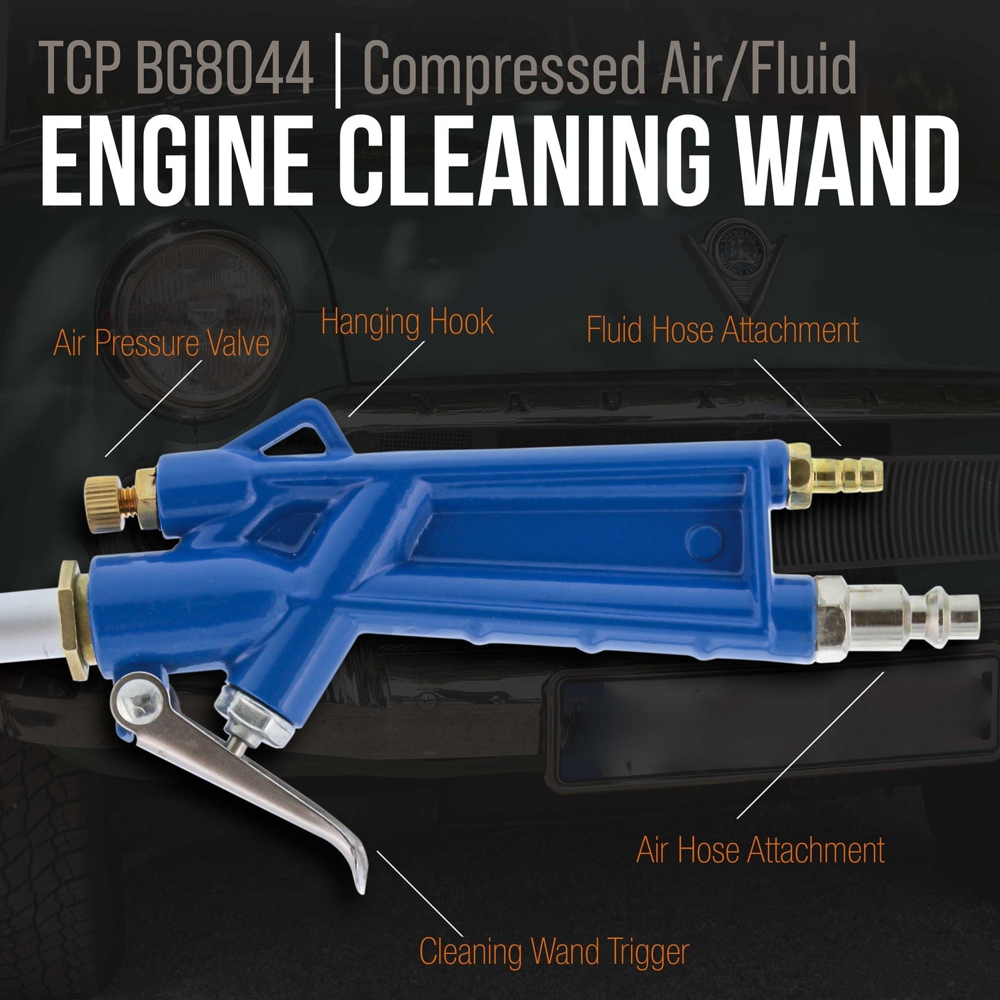 💨High-Pressure Engine Cleaning Gun with 1m Flexible Hose | Pro-Grade🛡️