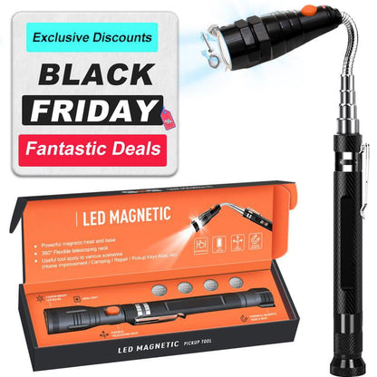 🧲Magnetic Pickup Tool with LED Light |🛠 Extendable Telescopic Magnet USB charging✨