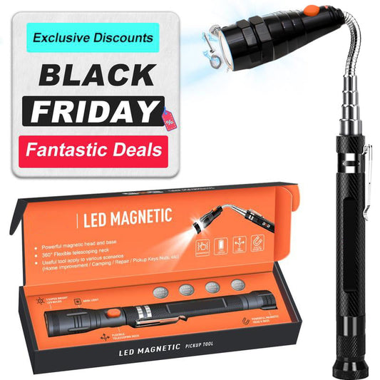 🧲Magnetic Pickup Tool with LED Light |🛠 Extendable Telescopic Magnet USB charging✨