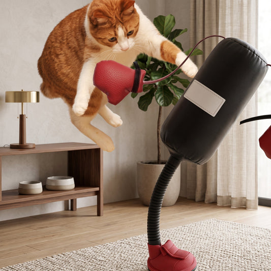 🥊Interactive Punching Bag Cat Toy - Suction Cup Boxing Gym