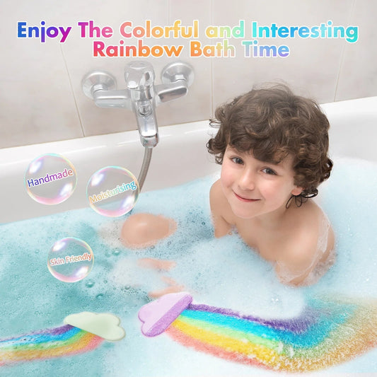 🌈 Rainbow Aromatherapy Bath Bombs with Natural Essential Oils | BrandName✨