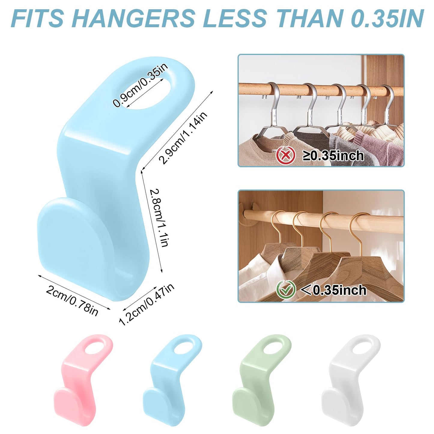 ✨Space Saving Hangers Connector Hooks 20 Counts