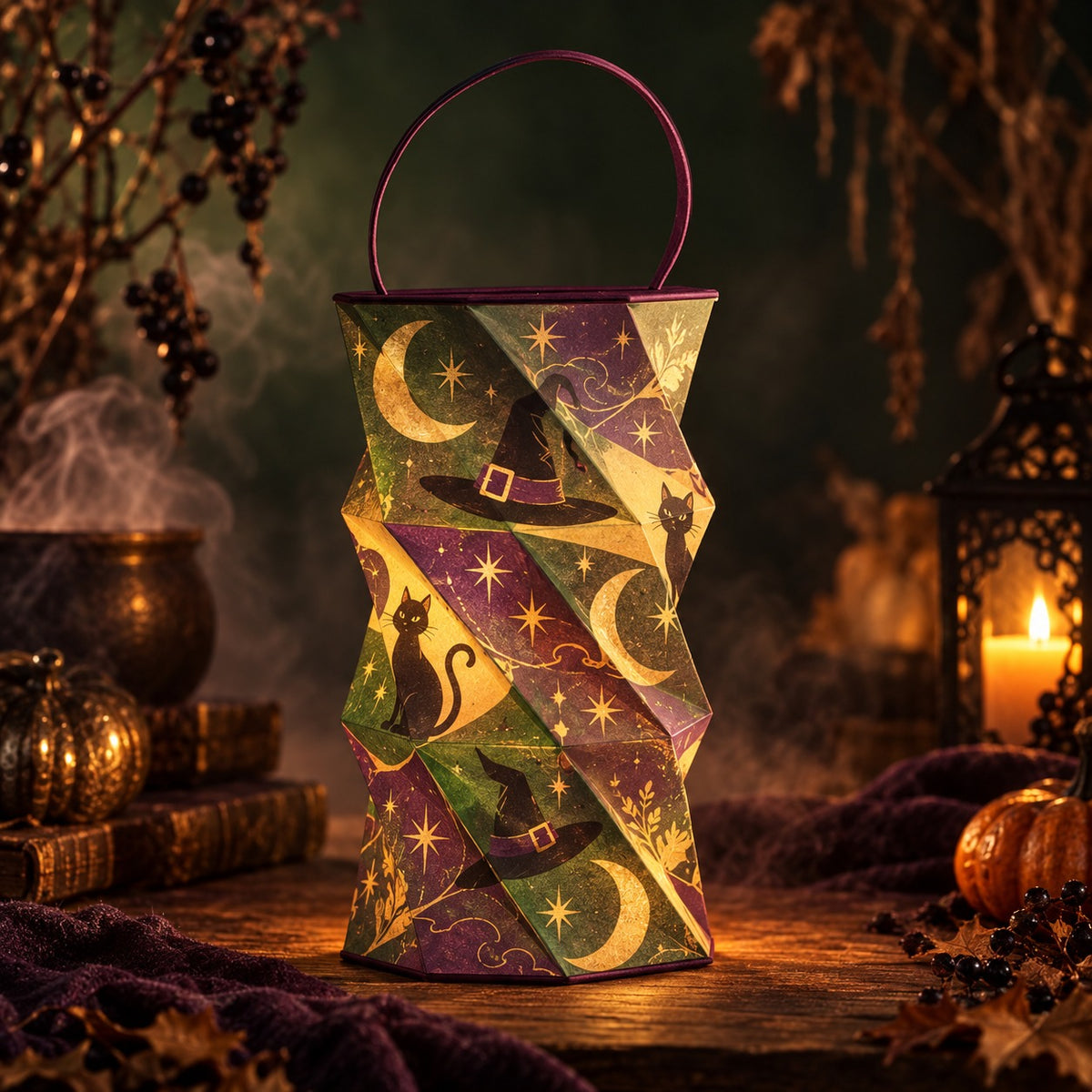 ✨ Foldable Rotating Lantern with Stepless Dimming | USB-C Rechargeable Holiday Ambient Light