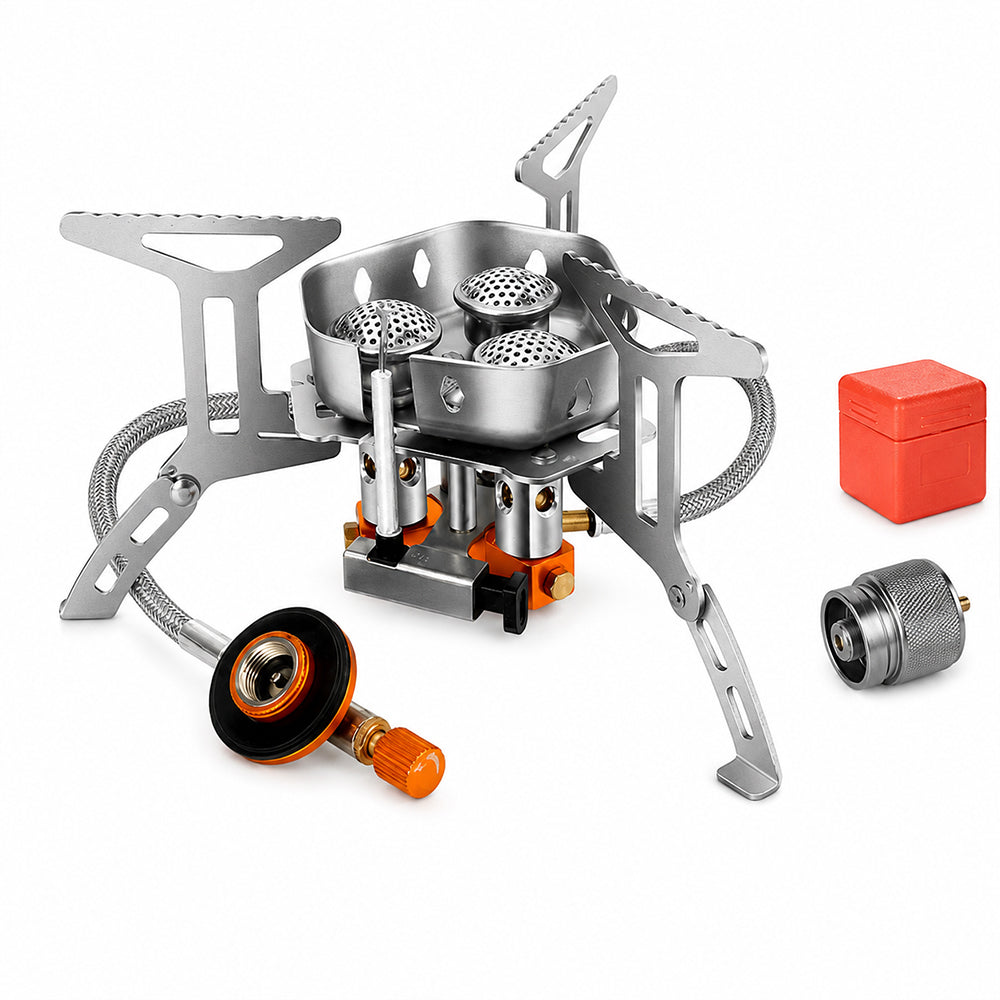 🔥Camping Gas Burner – 5800W, Piezo Ignition, Windproof