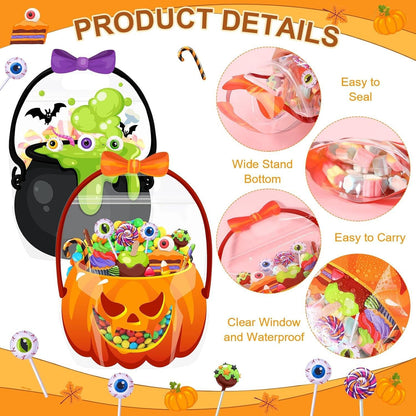 Halloween Goodie Bags Plastic Candy Gift Bags with Handle