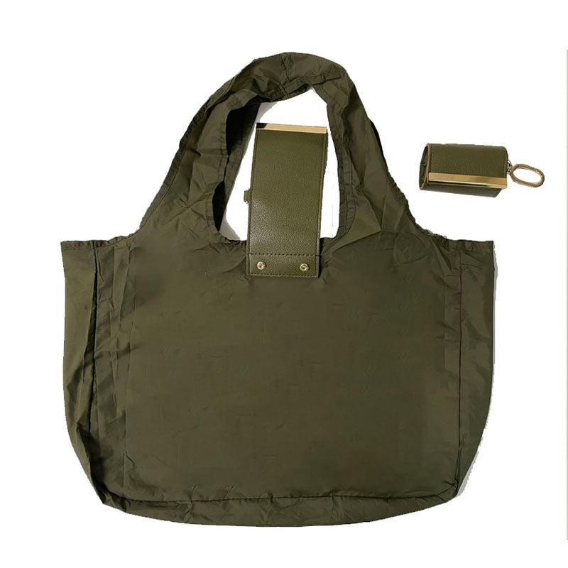 ✨Foldable Reusable Shopping Tote Bag with Clip Pouch