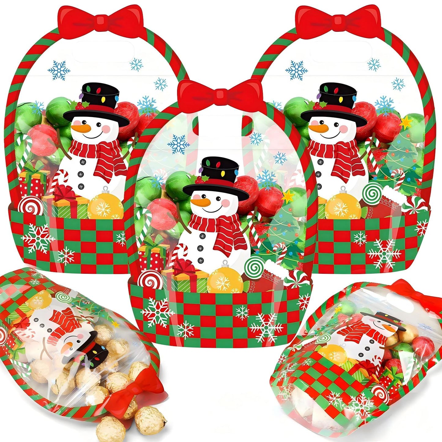 Halloween Goodie Bags Plastic Candy Gift Bags with Handle