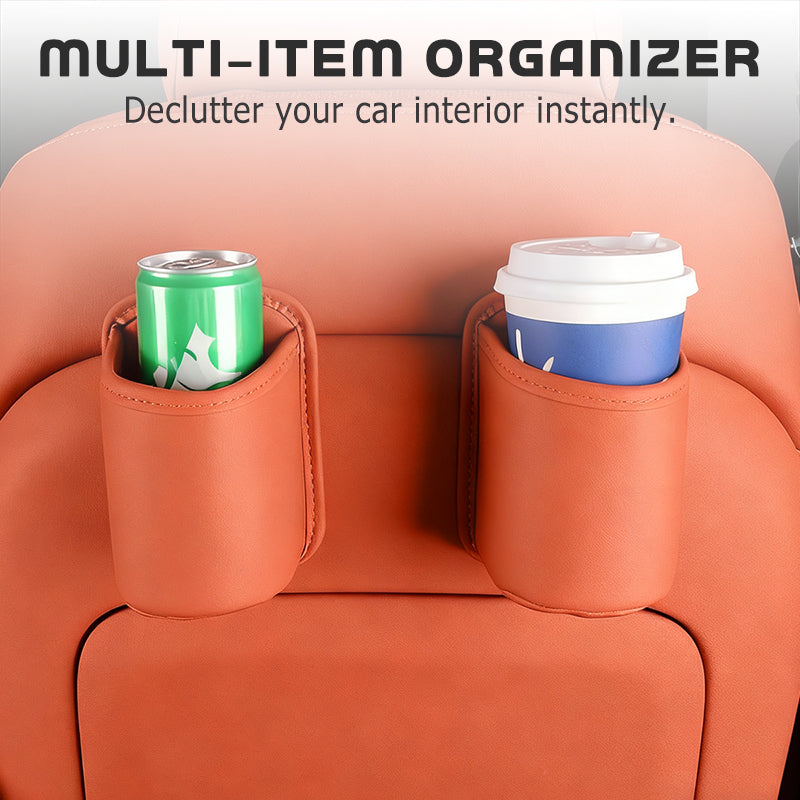 🚗Leather Car Door Cup Holder – Wide‑mouth opening, easy reach for drinks & phone. ✨