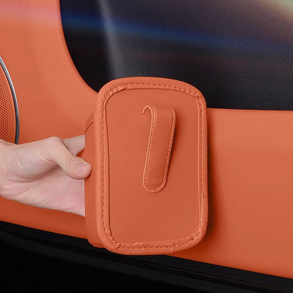 🚗Leather Car Door Cup Holder – Wide‑mouth opening, easy reach for drinks & phone. ✨