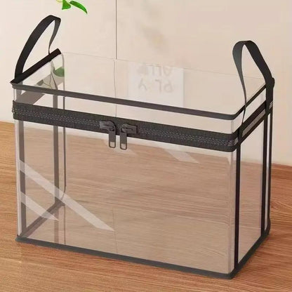 📦📦Large Clear Thick Plastic Storage Box with Hinged Lid, Heavy Duty High Capacity Organizer Bin, Free Shipping for Home Camping Travel Attic Moving-VEX