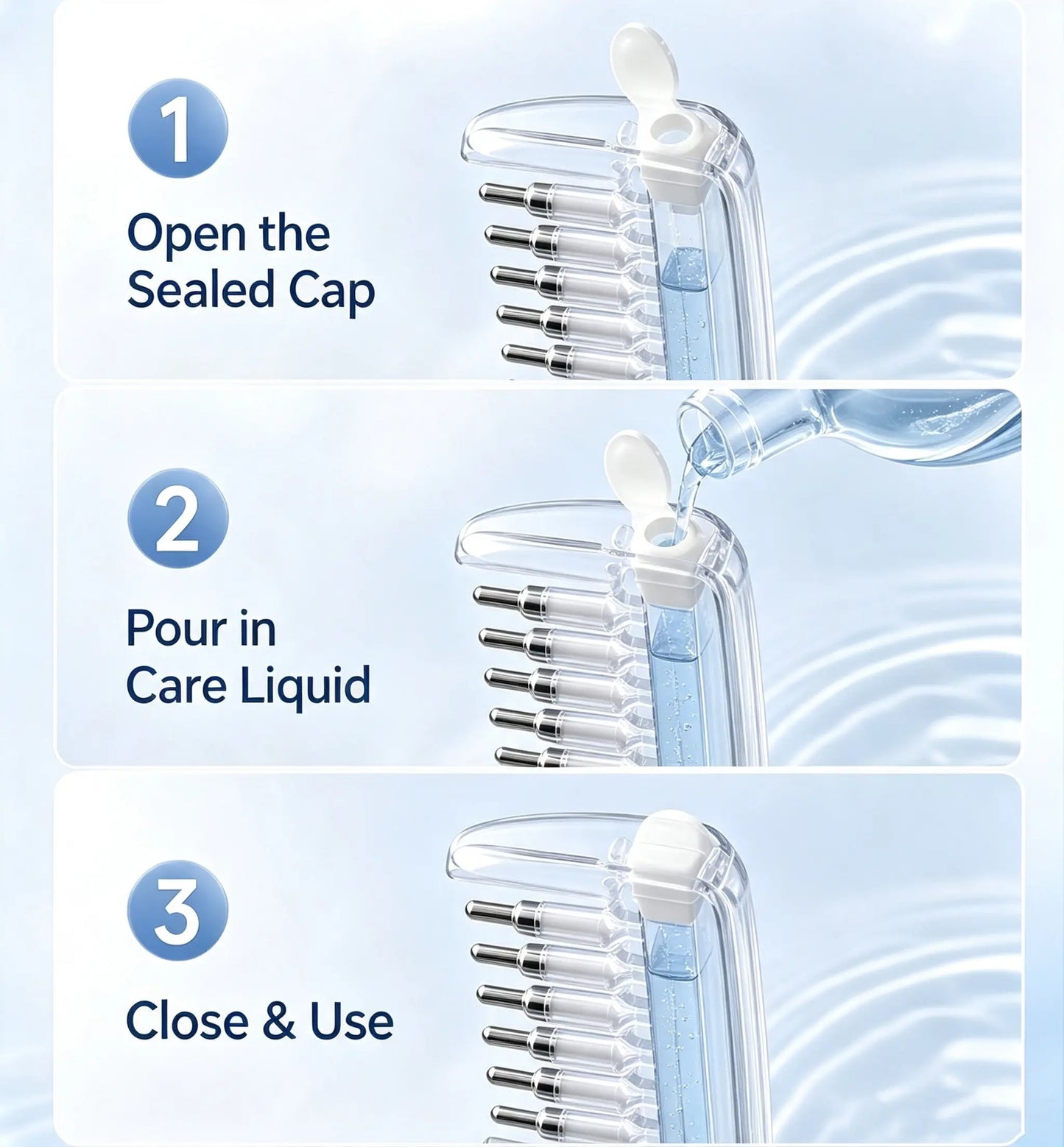 ✨ Precision Scalp Oil Applicator Brush – Portable Root Serum Dispenser with Soothing Metal Massage Beads 💧