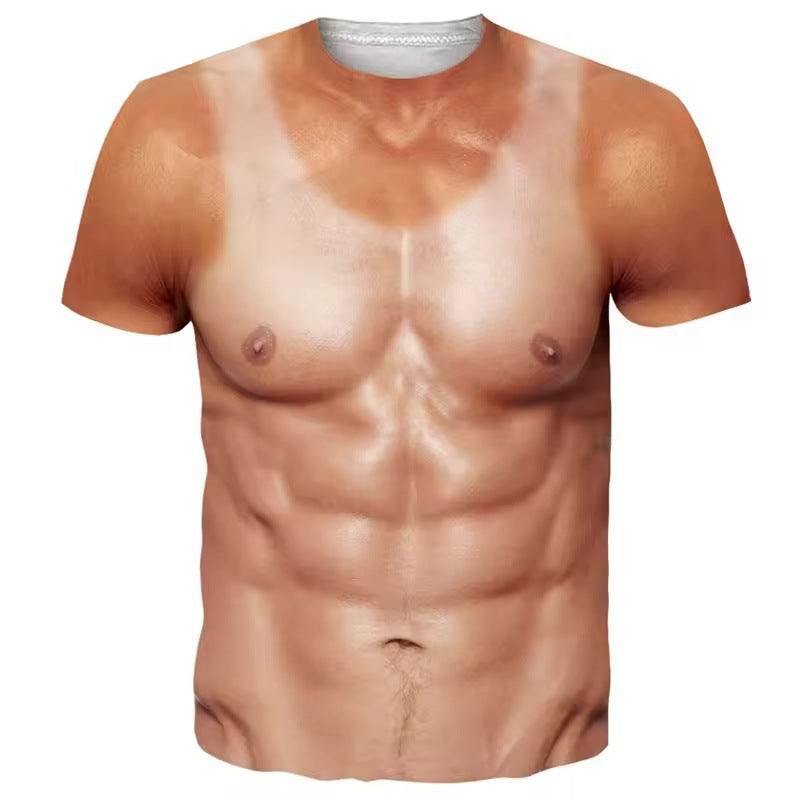3D Muscle Fake Muscle T-Shirt
