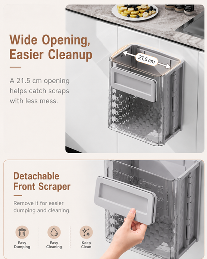 Foldable Wall-Mounted Trash Can for Kitchen Cabinet | Space-Saving Hanging Trash Bin