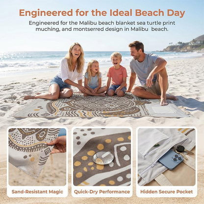🏖️2-in-1 Convertible Towel & Backpack with Inner Zip Pocket & Sand-Repelling Fabric