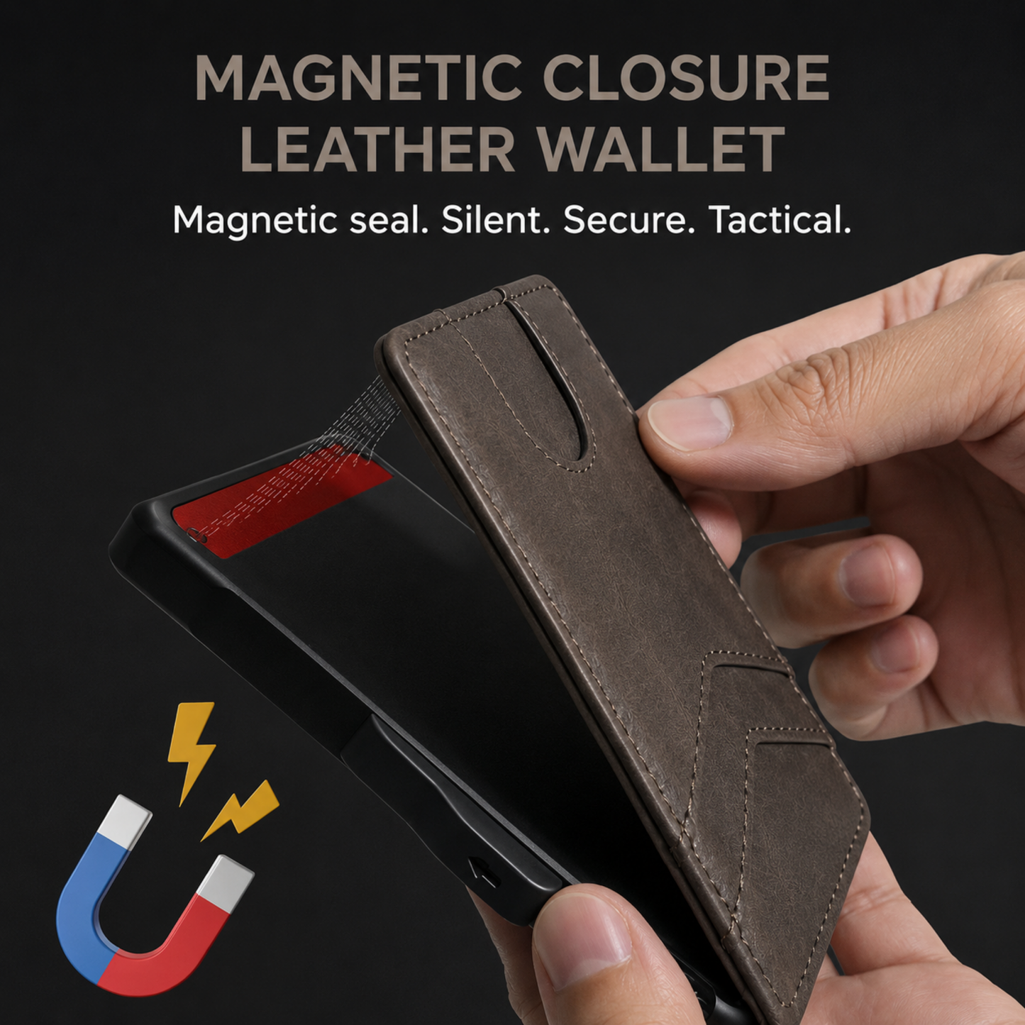 🔐 RFID Blocking Minimalist Pop-Up Wallet | One-Second Card Eject Design & Ultra Slim Pocket Wallet