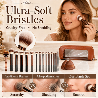 💄 14-Pcs Professional Makeup Brush Set with Pouch👑