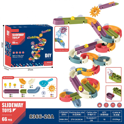 🦆💦 48-Piece DIY Duck Slide Bath Toy 🌈 Build Splash & Turn Bath Time Into Play Time 🛁✨