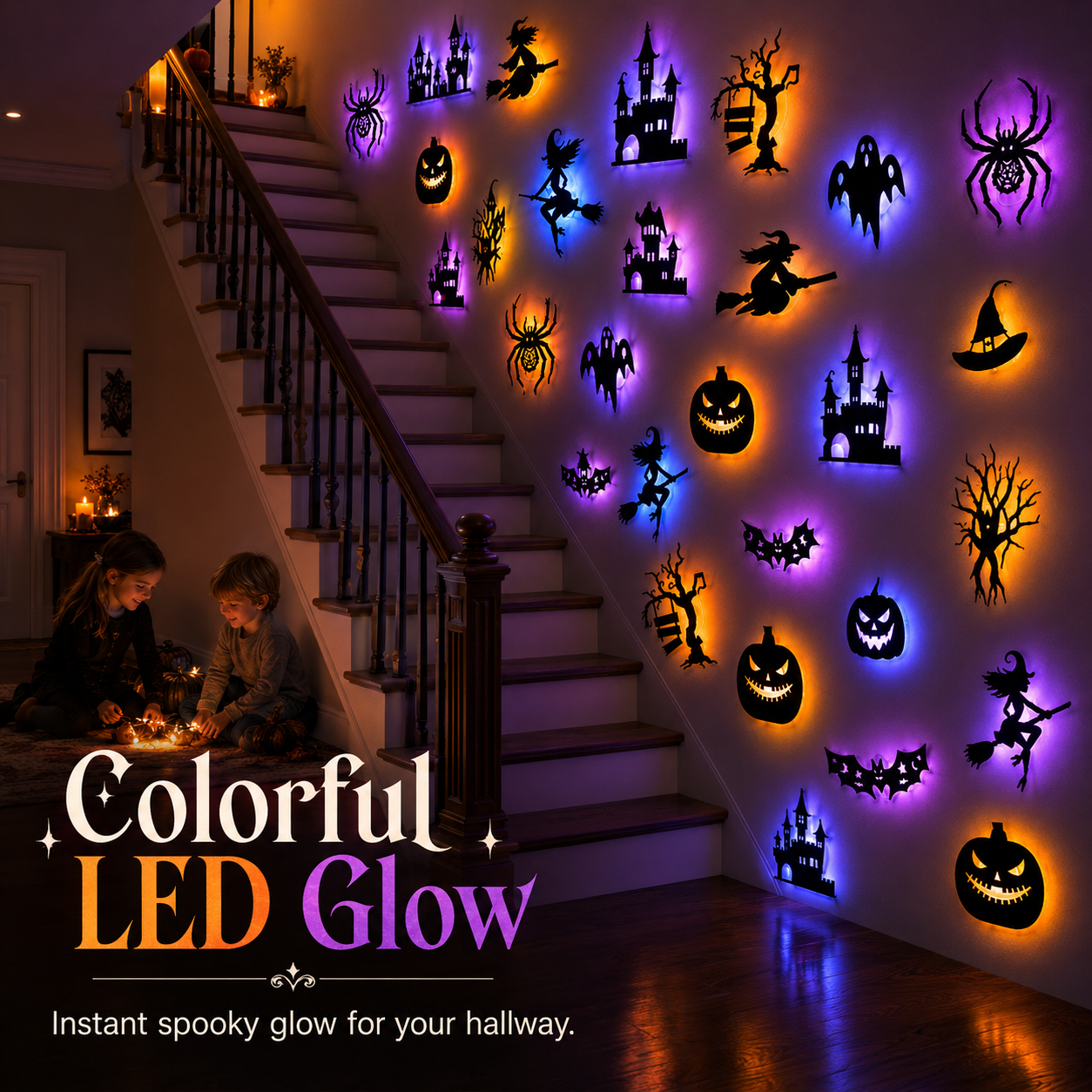 🎃 Halloween LED Glow Silhouette Light
