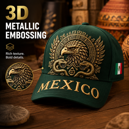 Mexico Aztec Eagle 3D Cap🧢