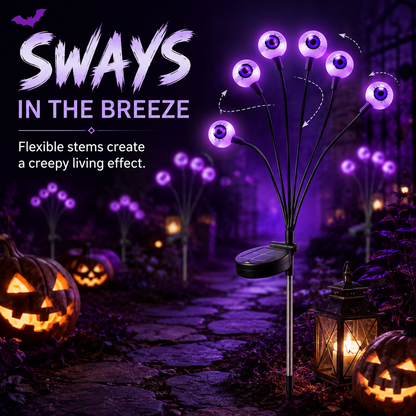 Solar Swaying Eyeball Halloween Lights 👁️✨