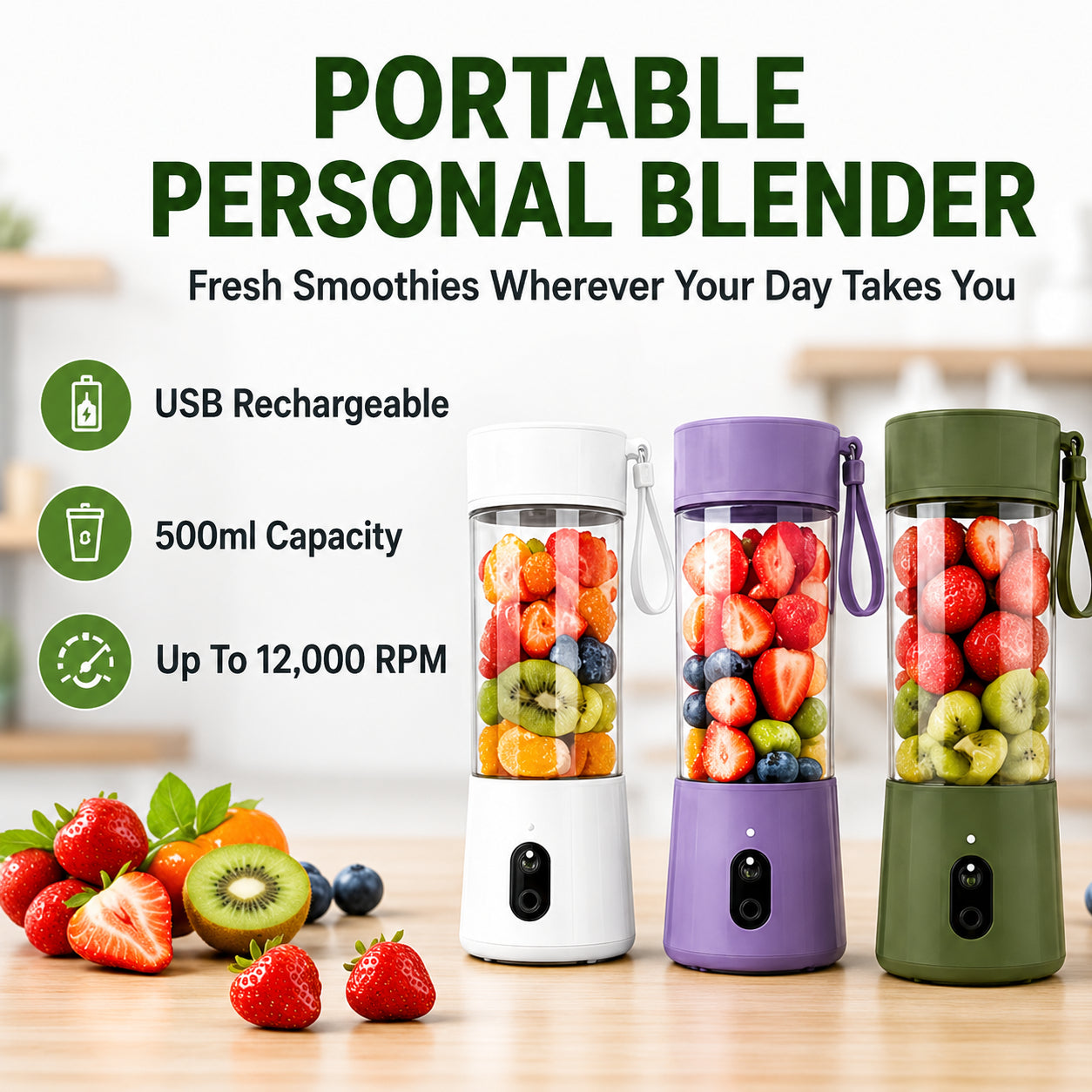 🥤Portable Blender Personal Electric USB