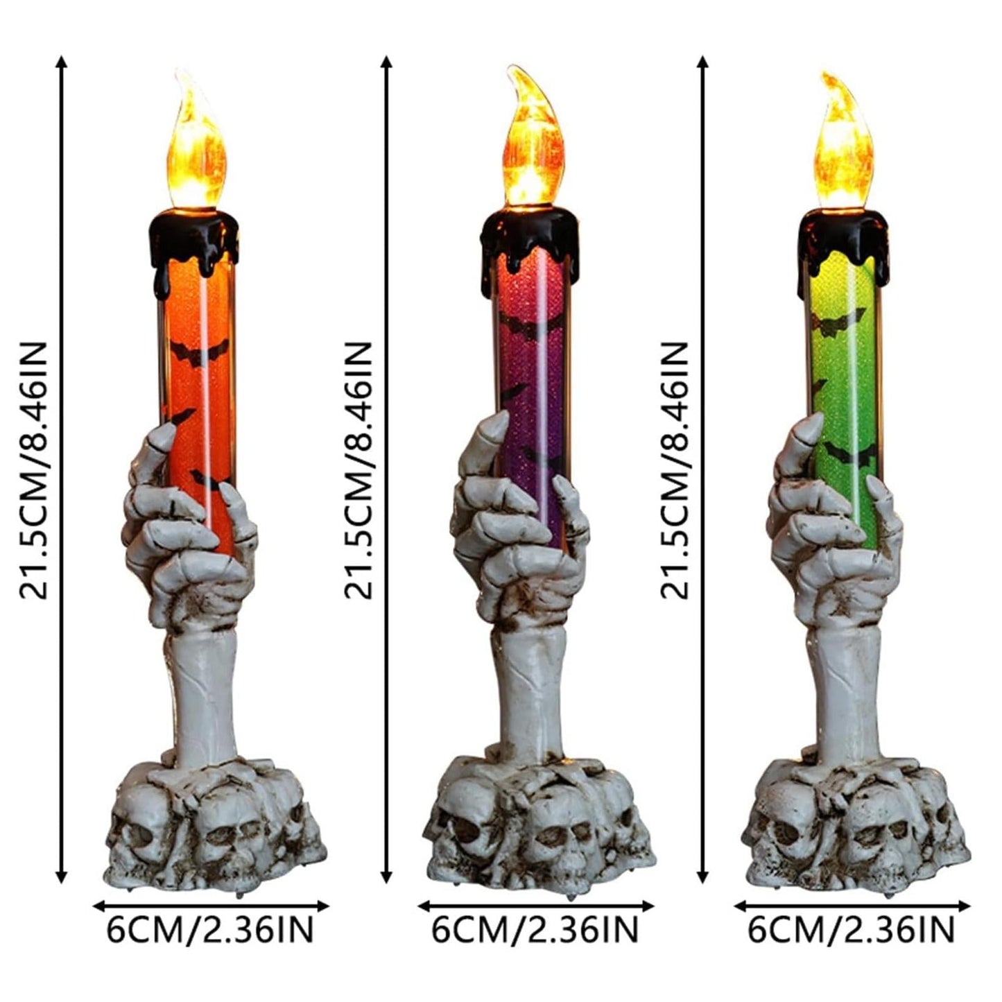 Halloween Vivid Resin Skeleton Hand Finger Candle Holders