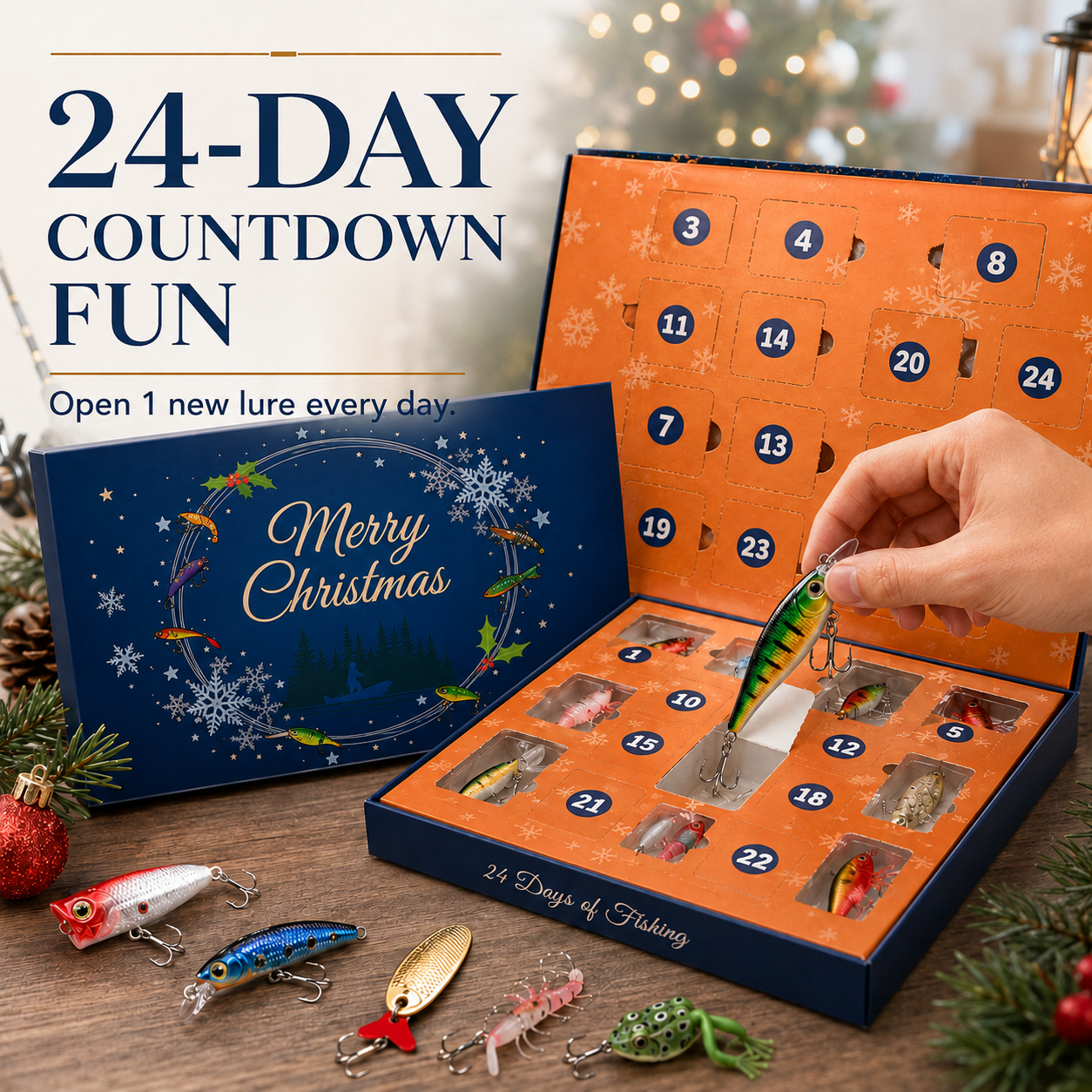 🎣 24-Day Fishing Lure Advent Calendar | Daily Tackle Surprise Box 🎄