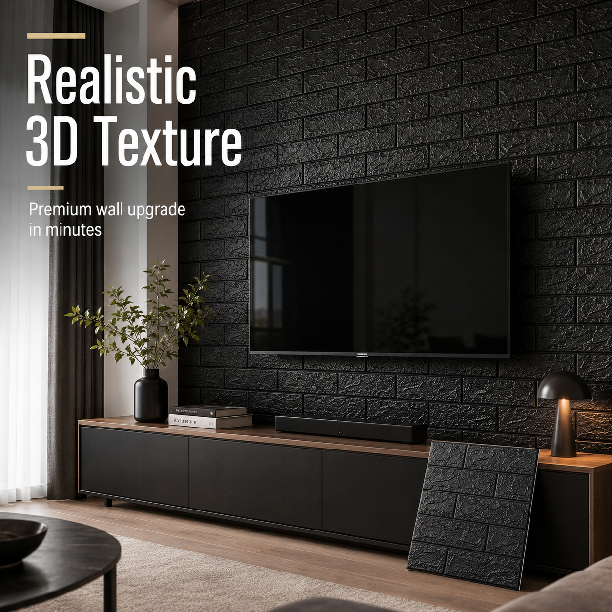 [20 Pack] 3D Faux Brick Wall Panels