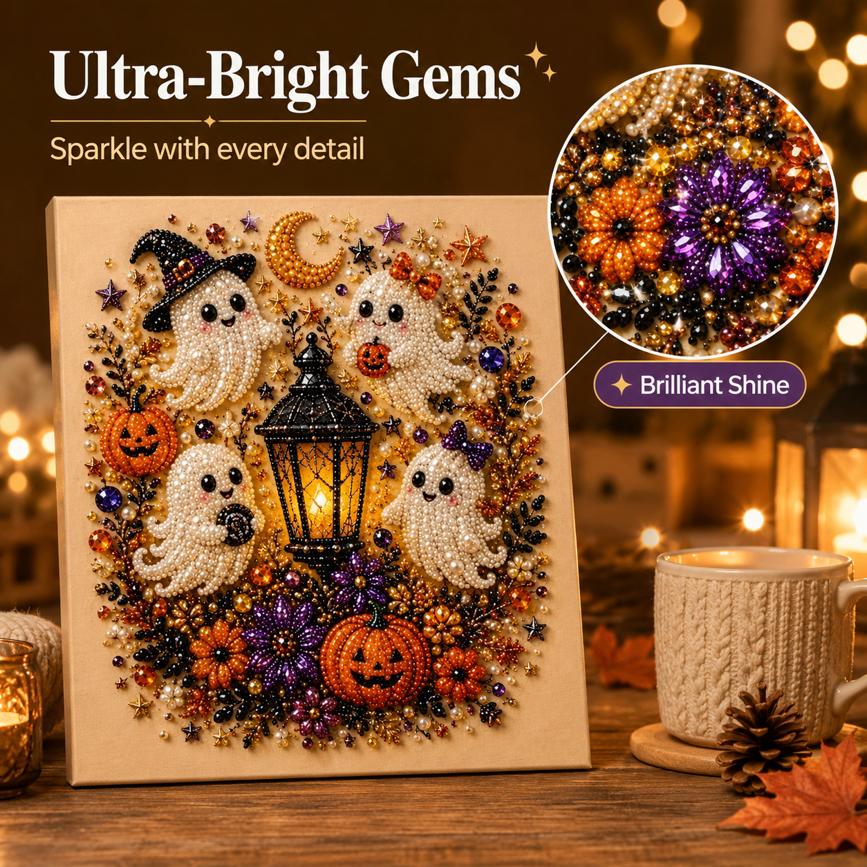 🎃 Spooky & Cute Ghost Diamond Painting Kit