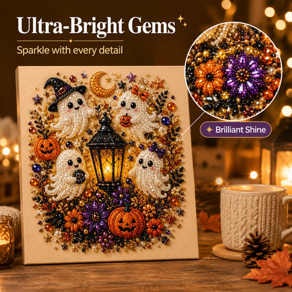 🎃 Spooky & Cute Ghost Diamond Painting Kit