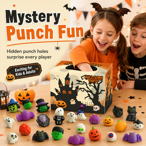 🎃 Halloween Mystery Box - 24 Pcs Spooky Squishy Toys Set 👻