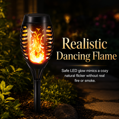 🔥 Dancing Flame Solar Torch – Waterproof Outdoor Garden Light
