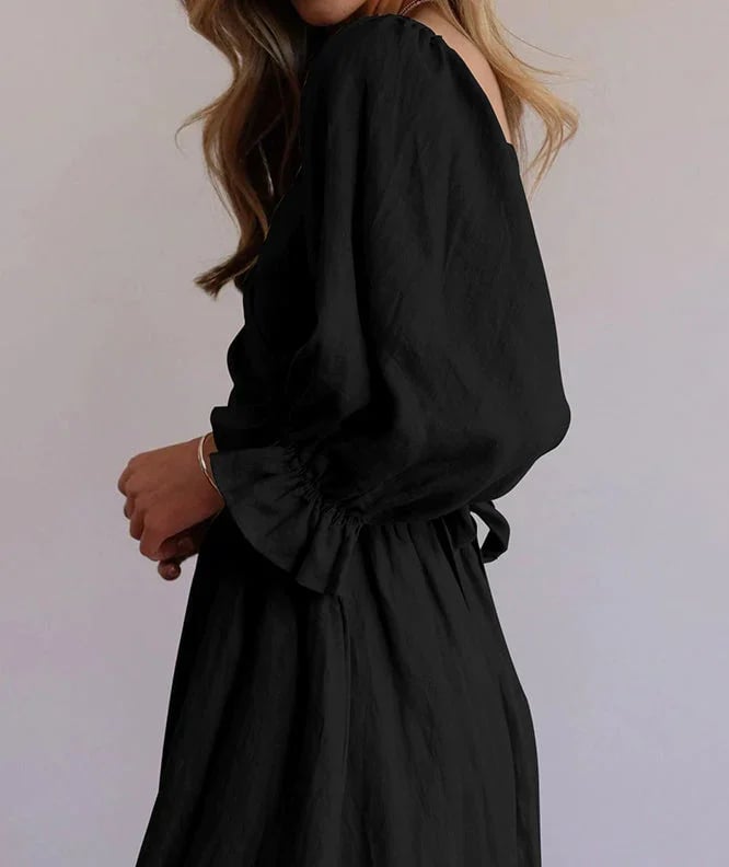 💖Early Mother's Day Sale - 48% OFF🎁French Ruffled Lantern Sleeves Multi-wear Dress