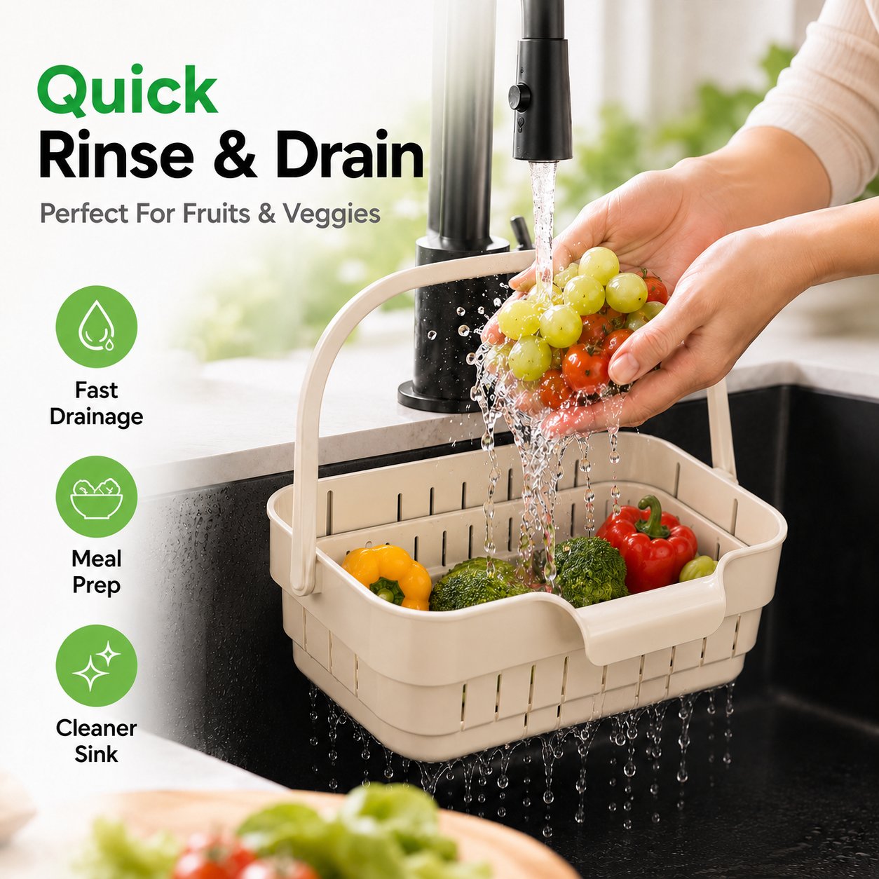 Faucet Hanging Sink Drain Basket